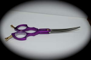 Madan Curved Shears - Aluminum 6 Inches - Purple