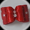7/8" bow - double extra fancy - red with stars
